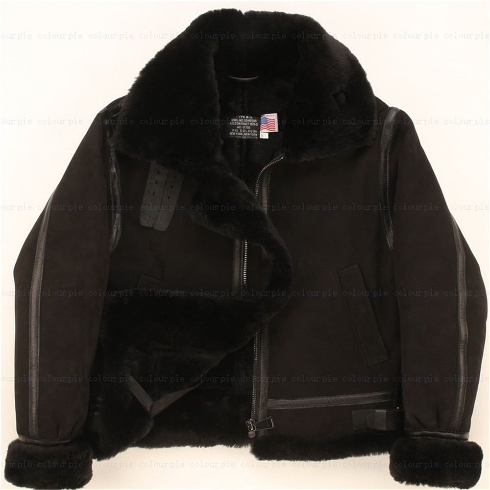 Genuine Leather Shearling Fur Lining and Trim Coats