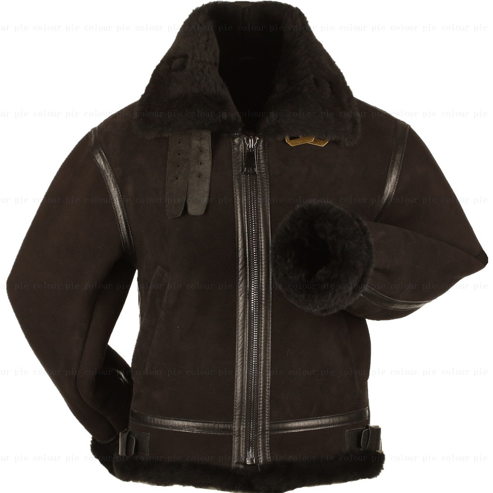 Genuine Leather Shearling Fur Lining and Trim Coats