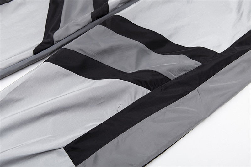 Reflective Crop Hoodie Jumpsuit