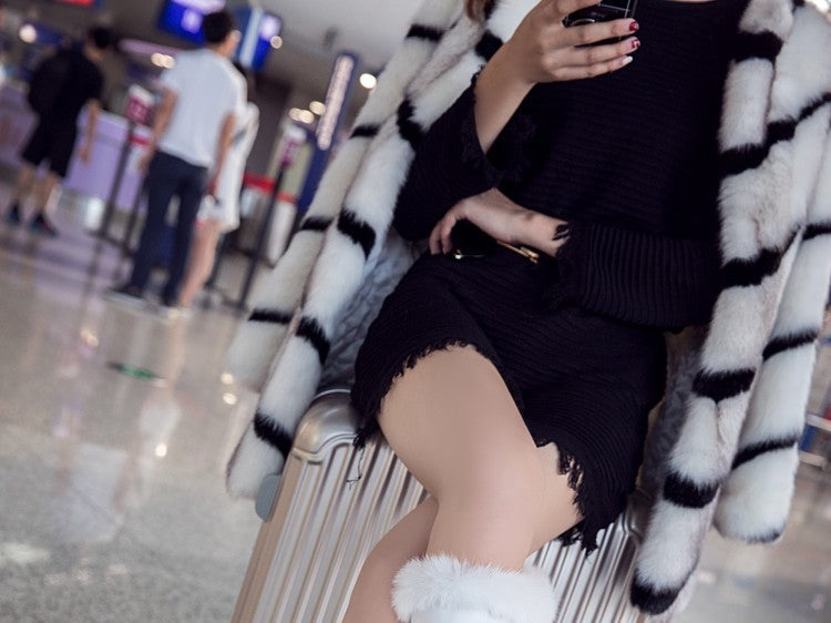 Waterproof High-heeled Below The Knee Boots