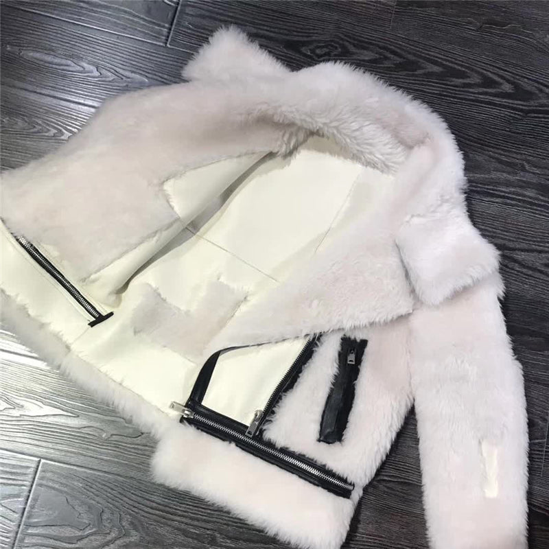 Icelandic Real Wool Sheep Genuine Leather Coat