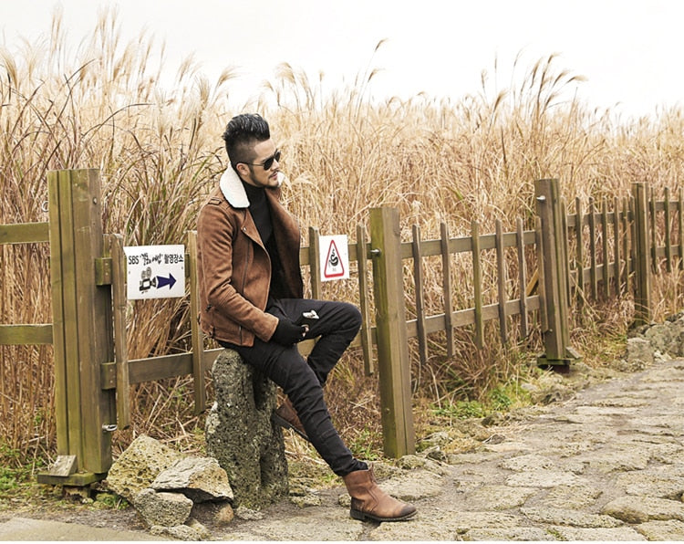 Motorcycle Faux Leather Jacket