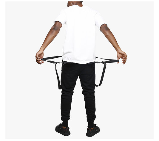 Black Side Straps Joggers