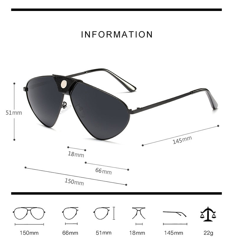 Vintage Metal Button Polarized Sunglasses