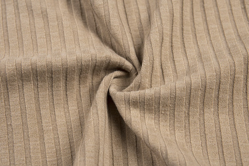 Deep V Cotton Belly Bandage Long Sleeve Crop Tops