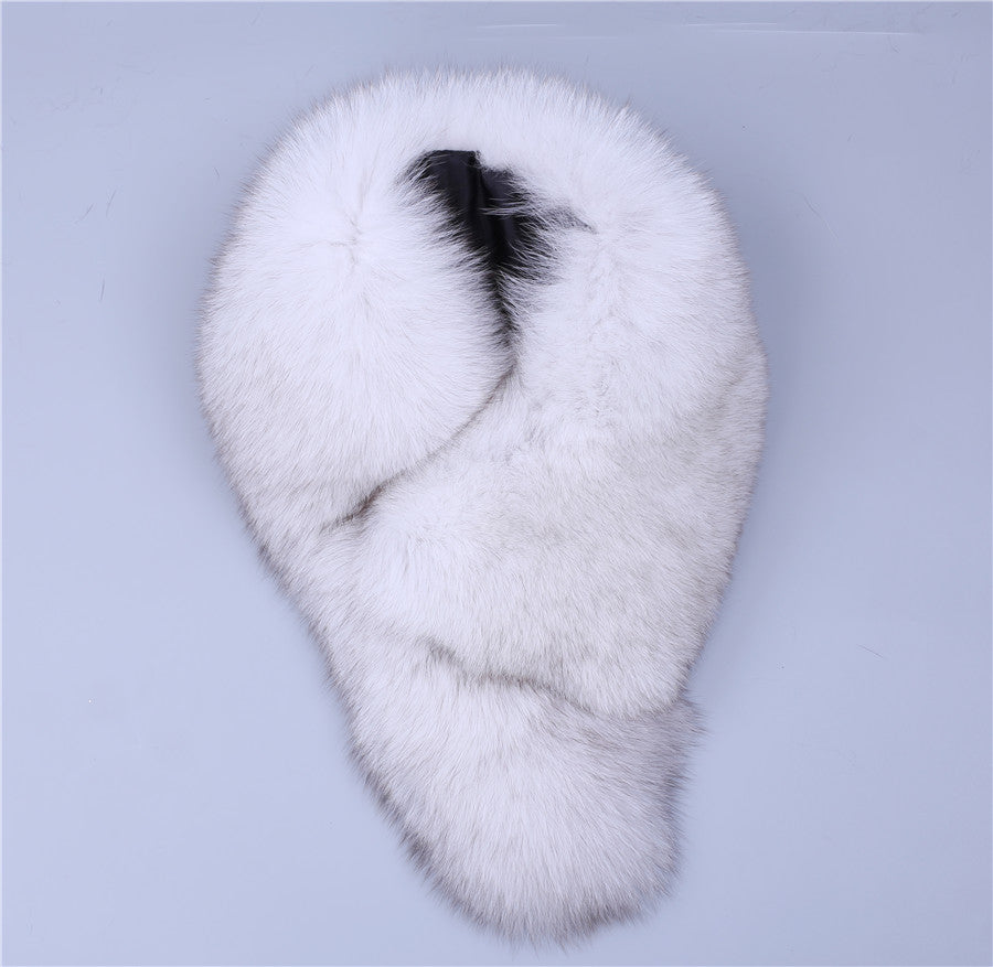 Genuine Fox Fur Scarf, Neck Wrap With Clips