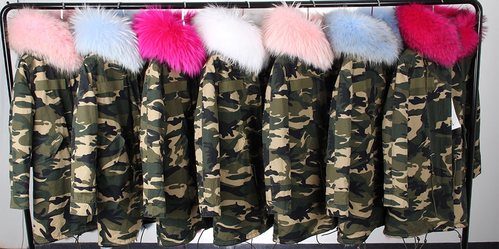 Real Silver Fox Fur Collar Cuff Parka Fox Fur Liner Coats (Multi-Styles)