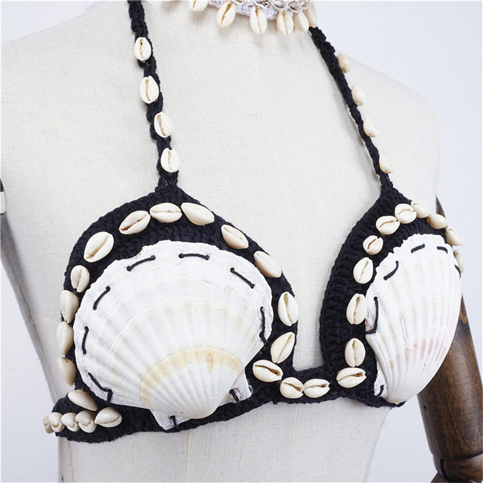Hand-woven Sea Shell Low Waist Bikini Sets
