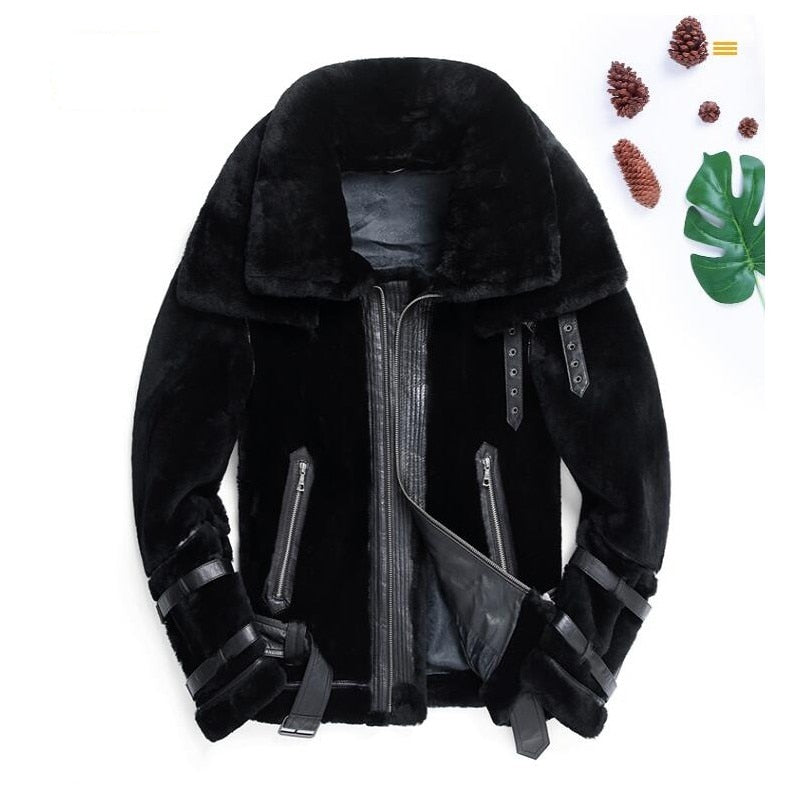 Genuine Leather Real Fur Shearling Coats