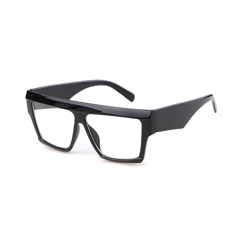 Square Oversized Flat Top Frame Sunglasses
