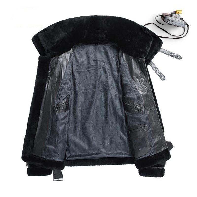 Genuine Leather Real Fur Shearling Coats
