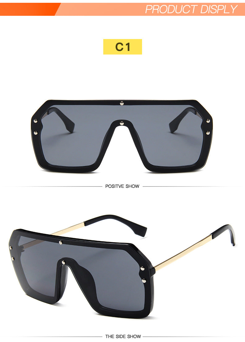 Oversized Square Luxury Goggle Sunglasses