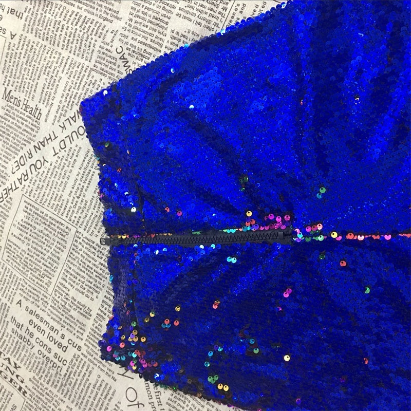 Sparkle Metallic Sequin High Waist Pants