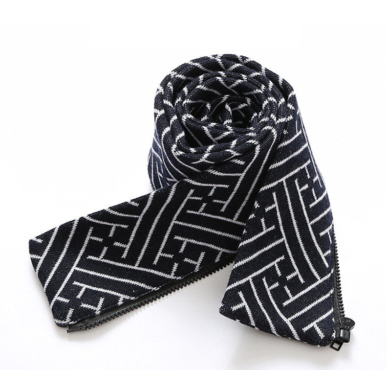 Wool Blend Scarf Detachable Long Jackets