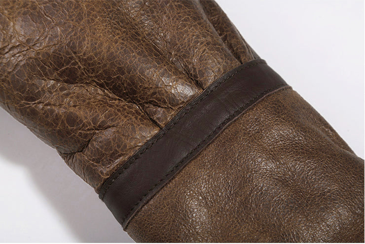 Sheepskin Genuine Leather Real Shearling Fur Lining Jacket