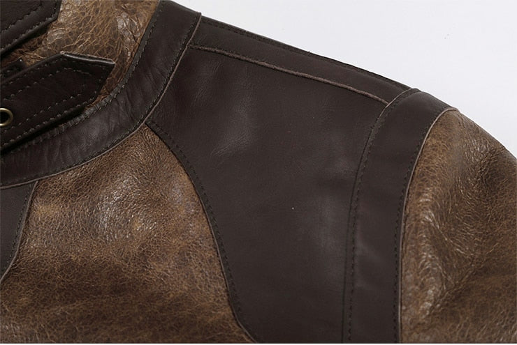 Sheepskin Genuine Leather Real Shearling Fur Lining Jacket