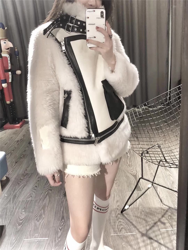 Icelandic Real Wool Sheep Genuine Leather Coat