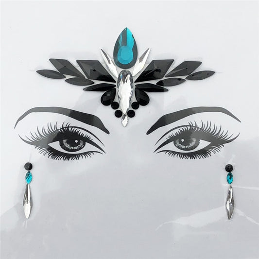 Collection of Adhesive Face Gems Temporary Face Jewels