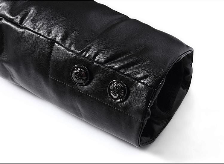 Genuine Leather Duck Down Fox Fur Collar Coats