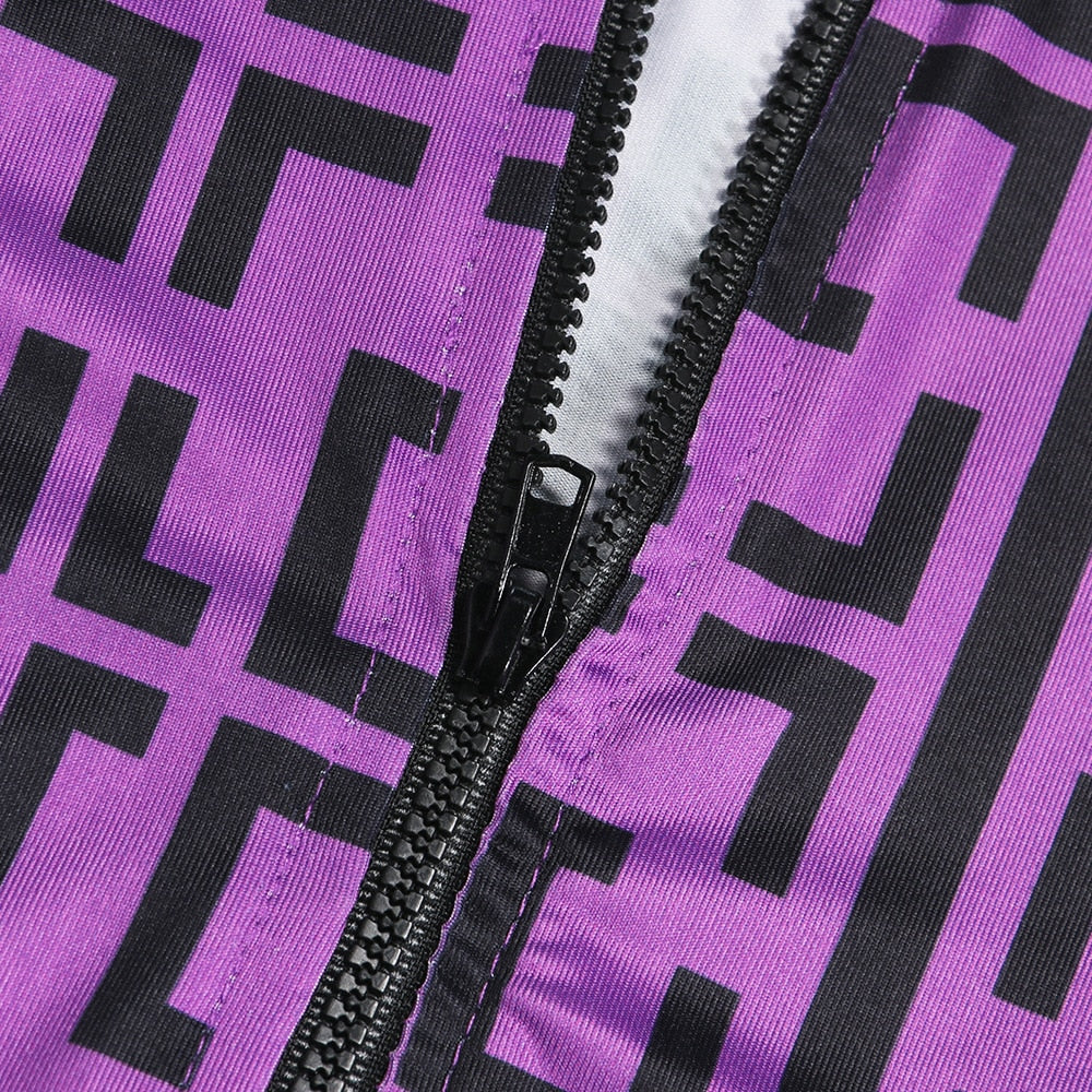 Purple Head Scarf, Crop Top and Bikini 3 Piece Sets