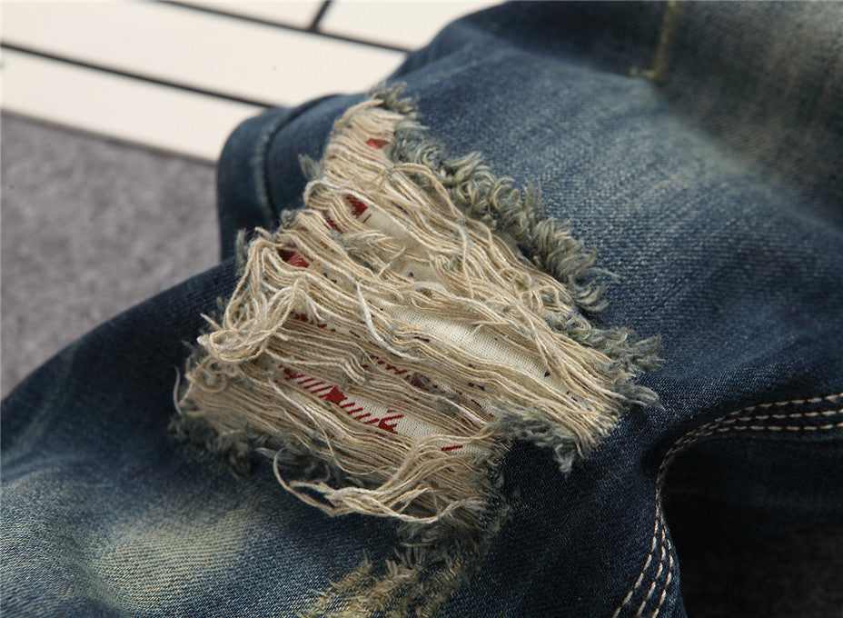 Vintage Washed Ripped Jeans