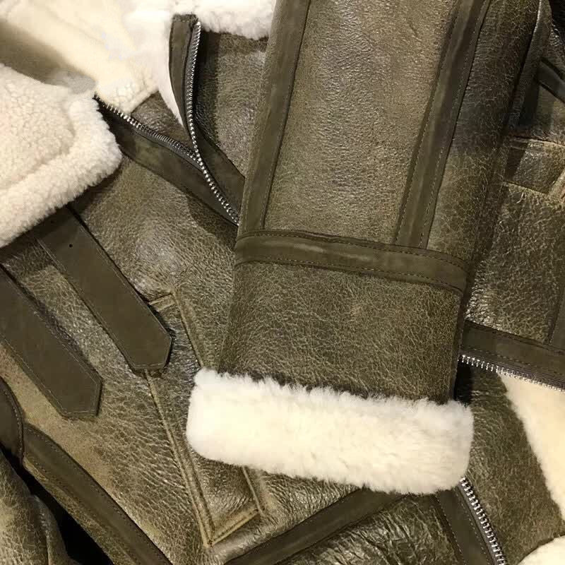 Sheepskin Genuine Leather Double Faced Sheep Fur Lining Coats