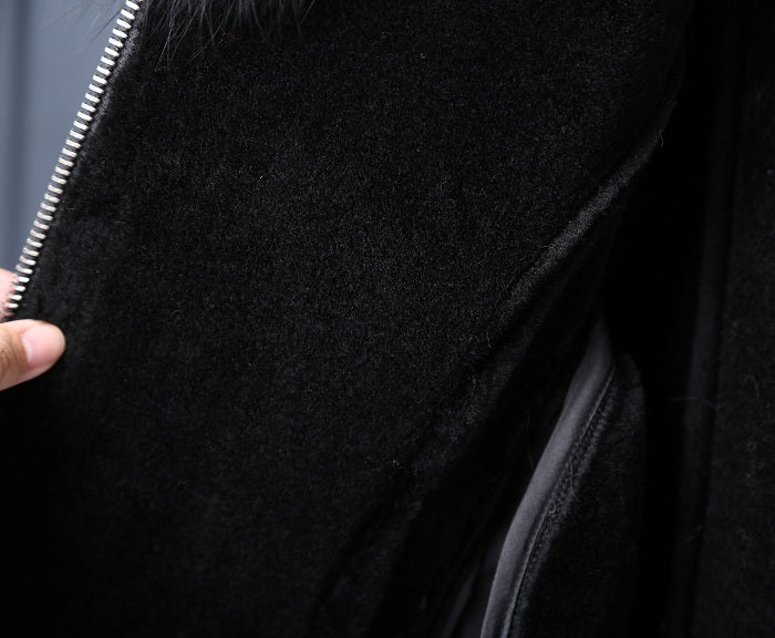 Genuine Leather Jackets Real Fur Collar MOTO Jackets