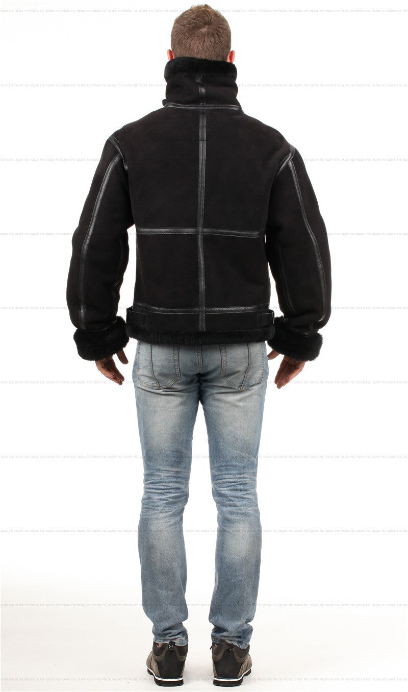 Genuine Leather Shearling Fur Lining and Trim Coats
