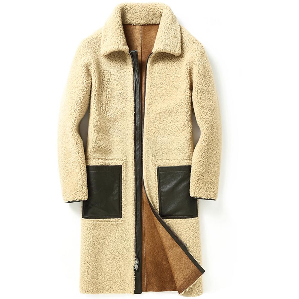 Reversible Genuine Leather Real B3 Shearling Long Coat