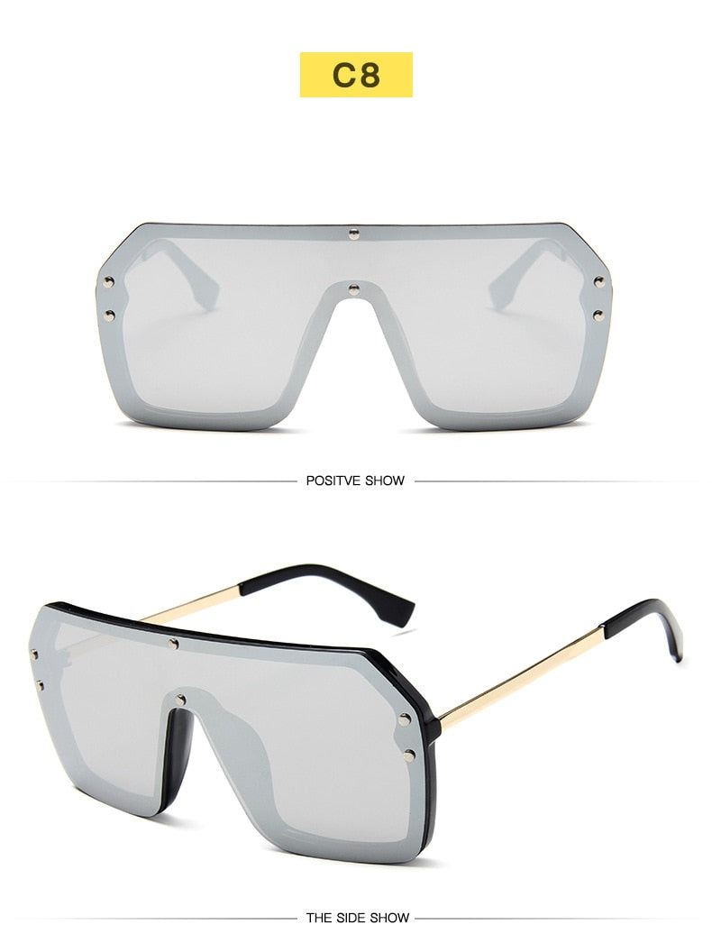 Oversized Square Luxury Goggle Sunglasses
