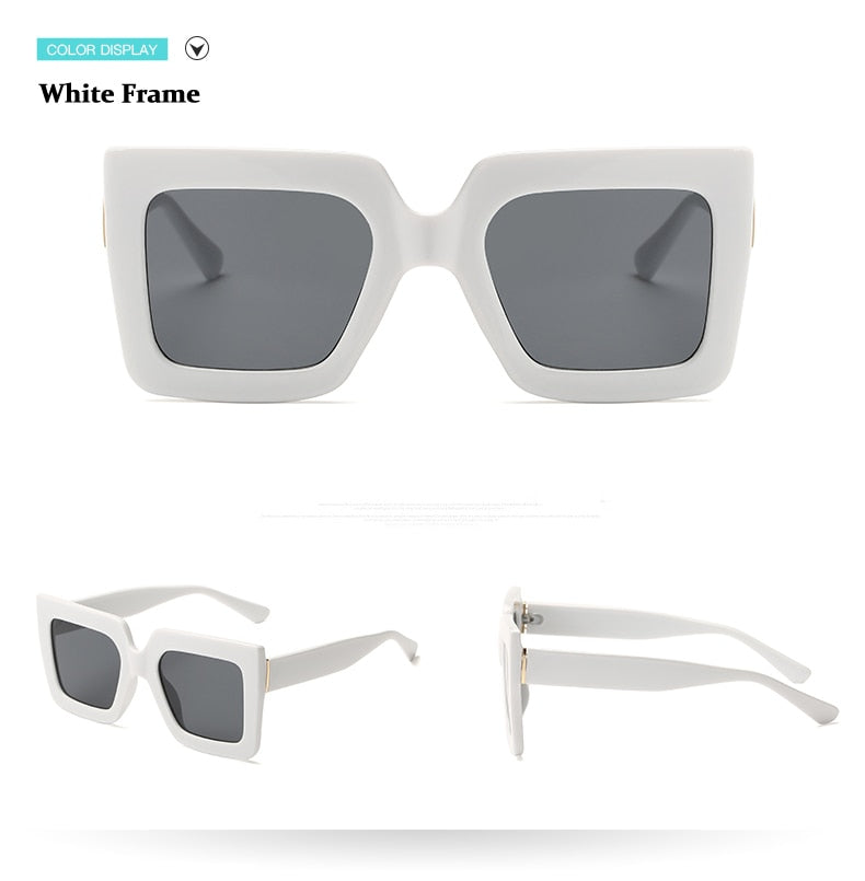 Transparent Gradient Frame Over-sized Sunglasses