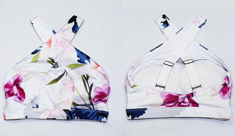 Yoga Crop Top and Flora Print Leggings