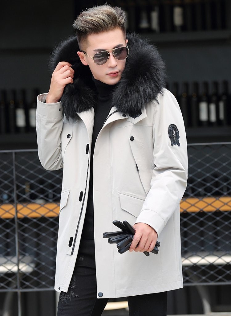 Real Rabbit Fur Liner Fox Fur Parka Coats