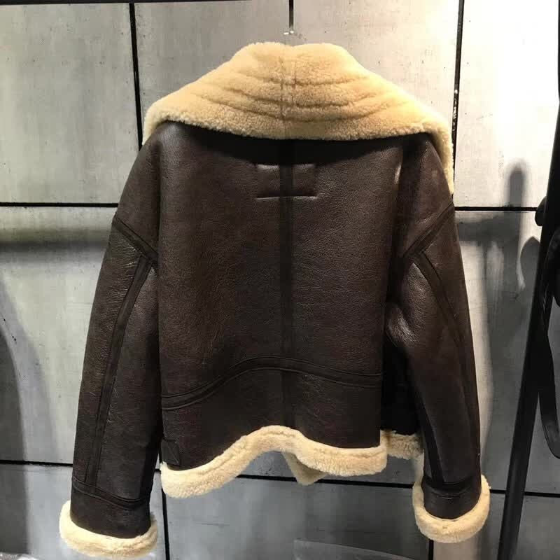 Sheepskin Genuine Leather Double Faced Sheep Fur Lining Coats