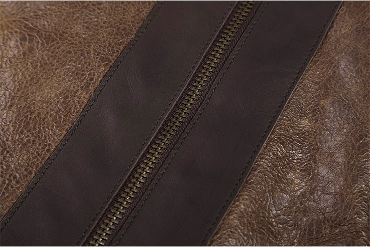 Sheepskin Genuine Leather Real Shearling Fur Lining Jacket