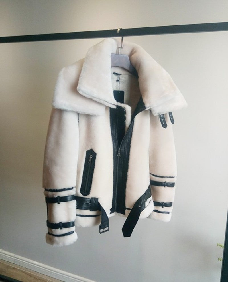 Genuine Leather Real Fur Shearling Coats