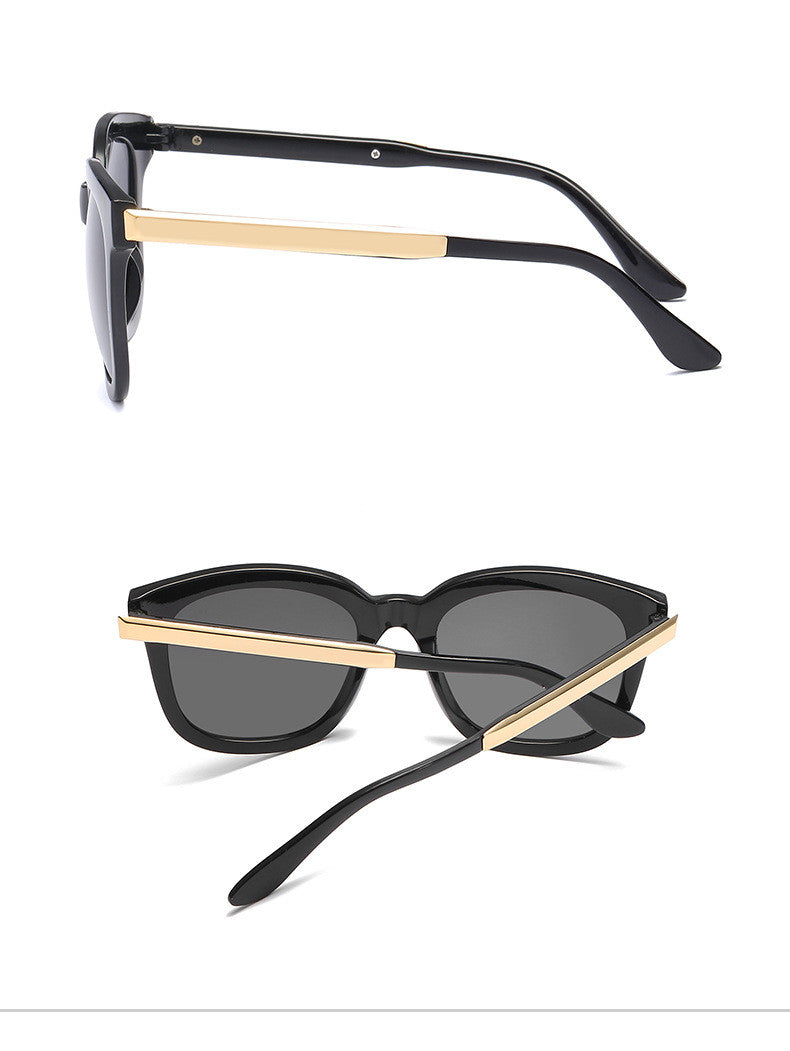 Vintage Round Mirror Lens Gold Leg Sunglasses