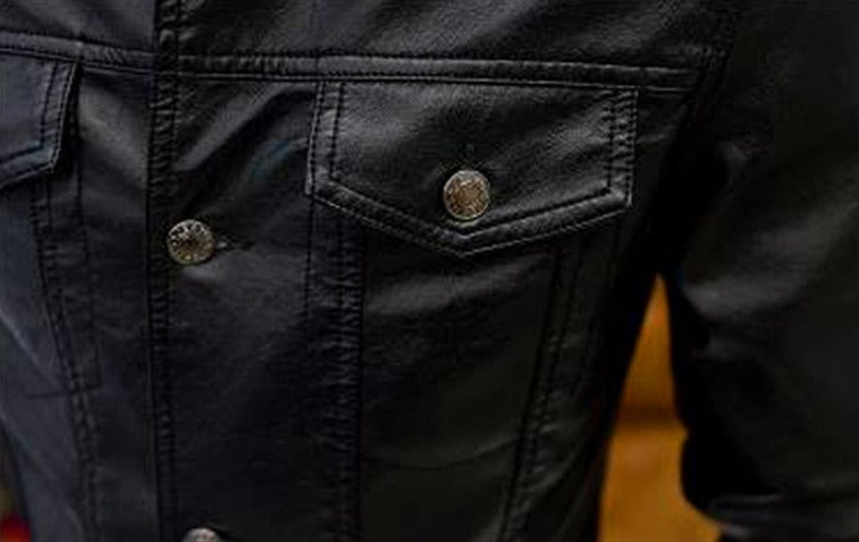 PU Leather Denim Cut Style Jackets