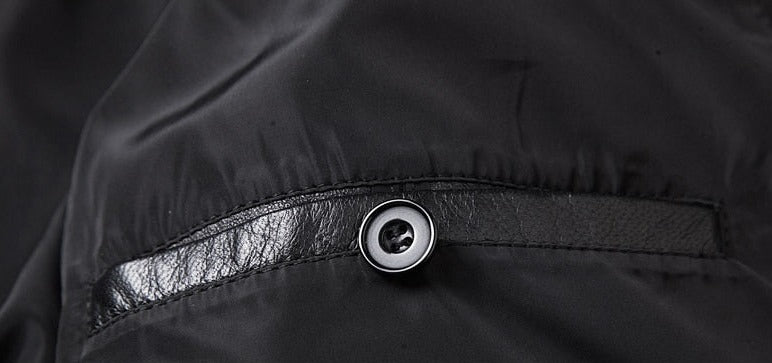 Genuine Leather Hooded Long Jacket