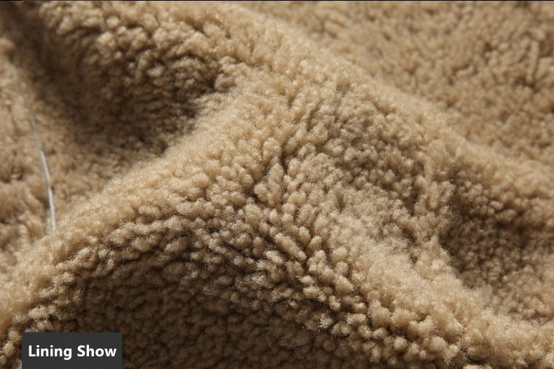 Genuine Leather Sheepskin Sherling Fur Lining Long Coats