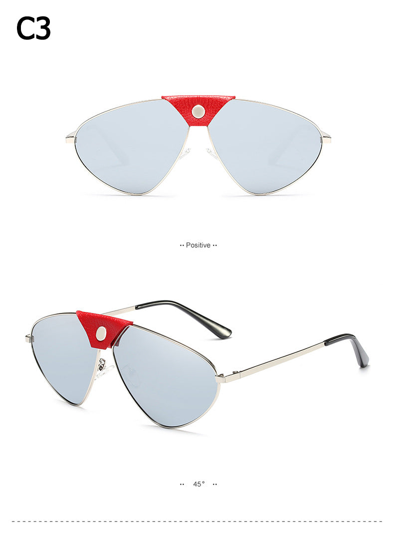 Vintage Metal Button Polarized Sunglasses