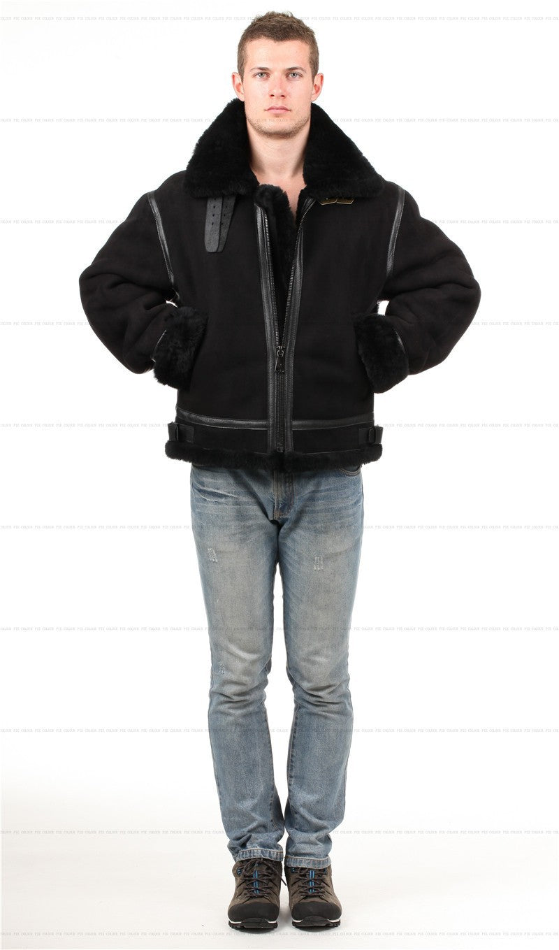 Genuine Leather Shearling Fur Lining and Trim Coats