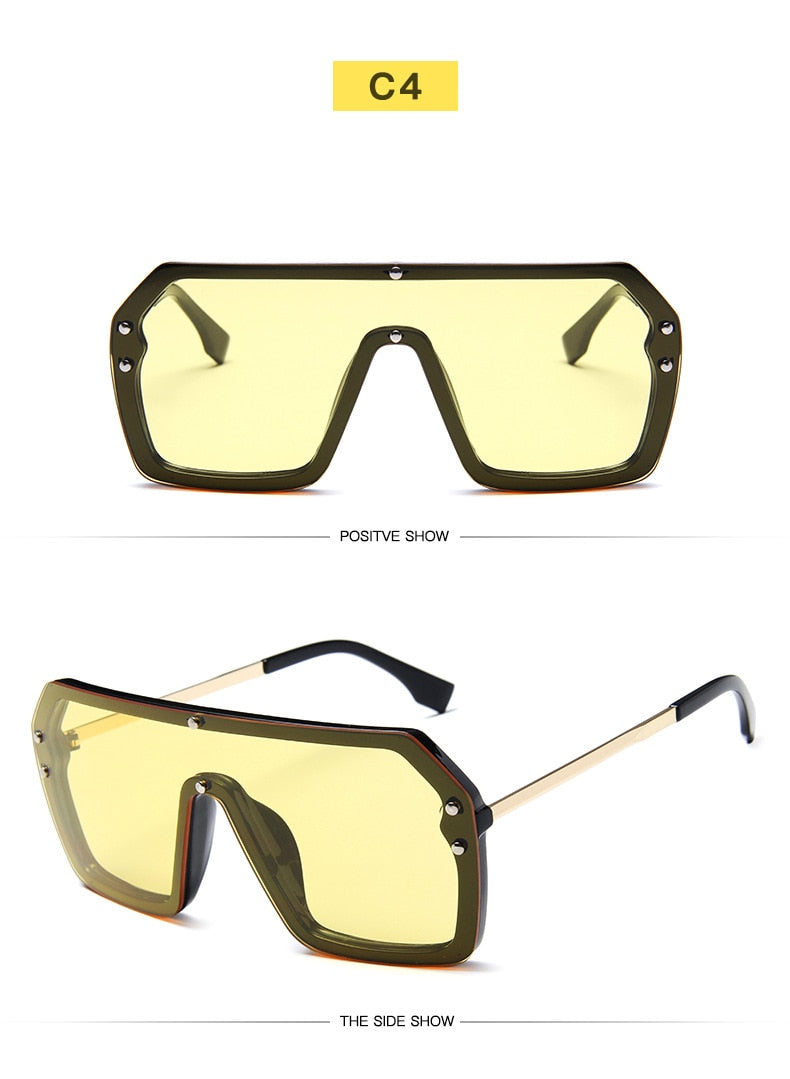 Oversized Square Luxury Goggle Sunglasses