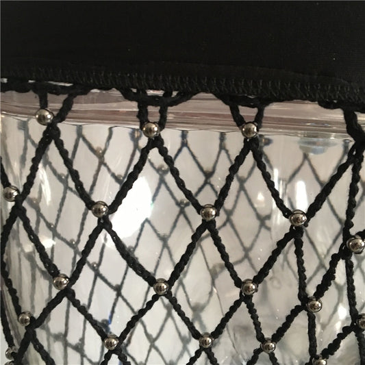 Fishnet Hollow Knitted Bead Tank Top and Loose Pants