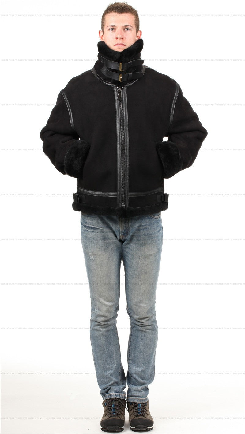Genuine Leather Shearling Fur Lining and Trim Coats