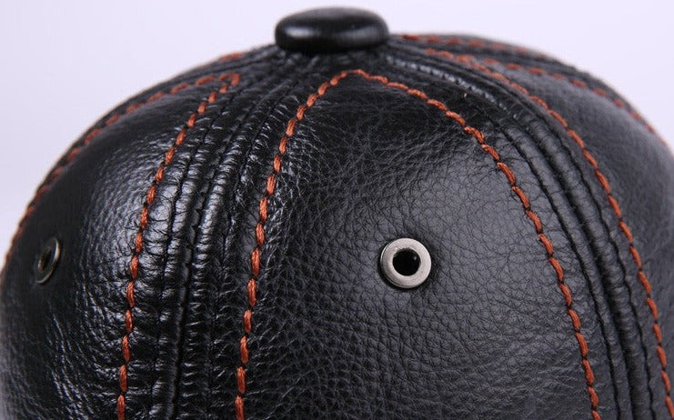 Genuine Leather Adjustable Baseball Caps