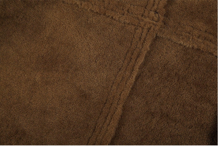 Sheepskin Genuine Leather Real Shearling Fur Lining Jacket