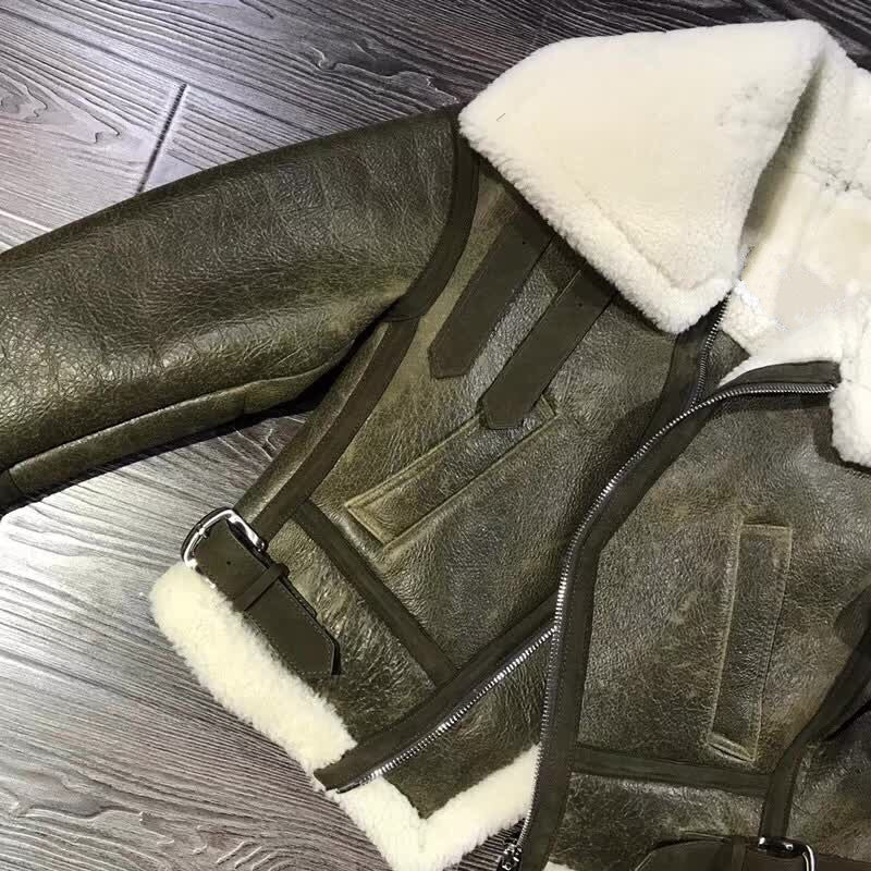 Sheepskin Genuine Leather Double Faced Sheep Fur Lining Coats