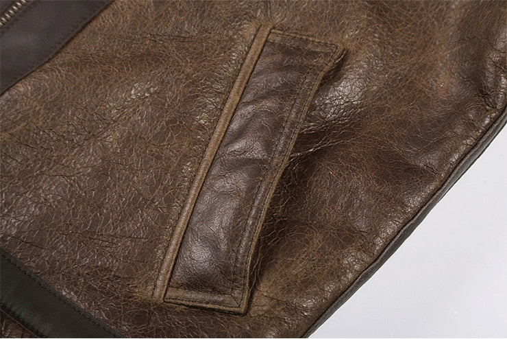 Sheepskin Genuine Leather Real Shearling Fur Lining Jacket