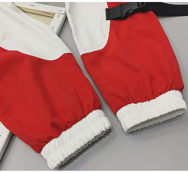 Side Buckle Straps Loose Pants